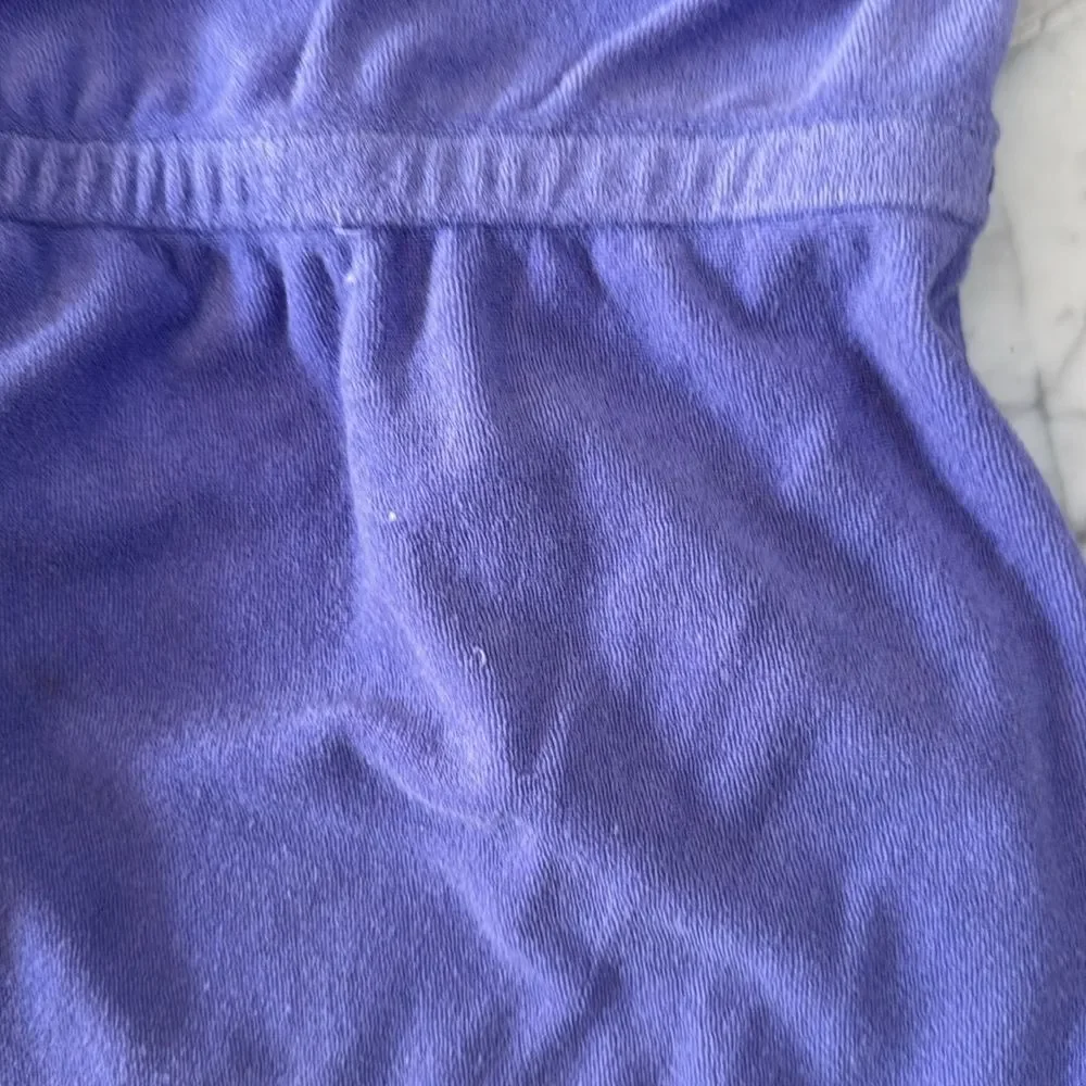 DISNEY FROZEN PURPLE TERRY CLOTH HOODED ZIP UP SWIM COVER UP SZ 7/8